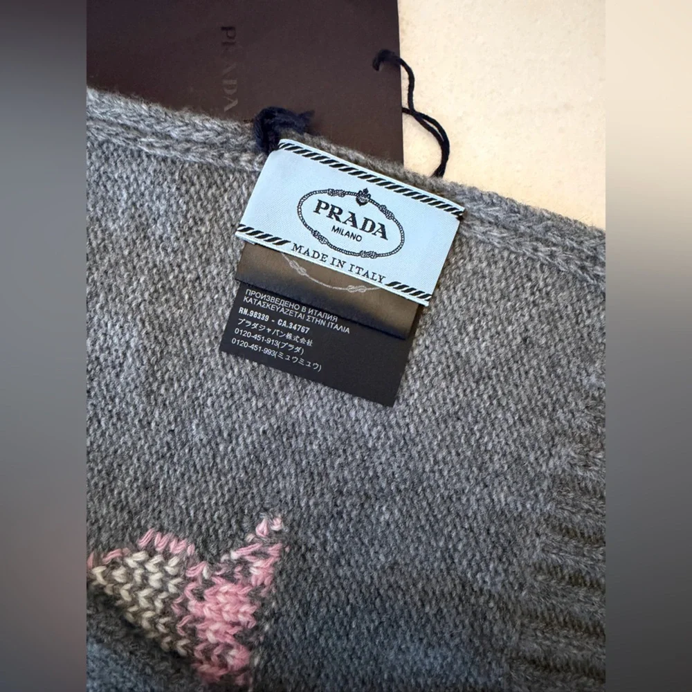 Prada cashmere and wool Gray Scarf
